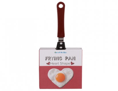 Frying pan in the shape of a heart for Valentine's day