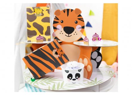 Tiger cardboard cake stand