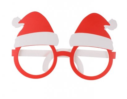 Santa's hat paper glasses