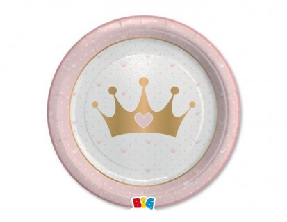 Το στέμμα της πριγκίπισσας μικρά χάρτινα πιάτα 8τμχ