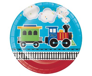 Little train large paper plates 8pcs