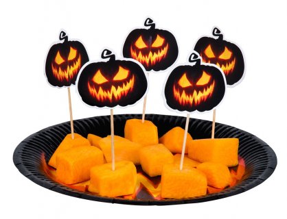 Creepy Halloween decorative picks for candy bar