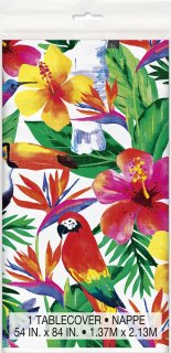 Tropical Luau Plastic Tablecover