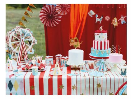 Small paper plates for a circus theme party