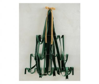 Velvet ribbon in bottle green color for gift packaging and decoration