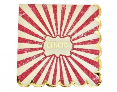 Vintage τσίρκο χαρτοπετσέτες φαγητού 16τμχ