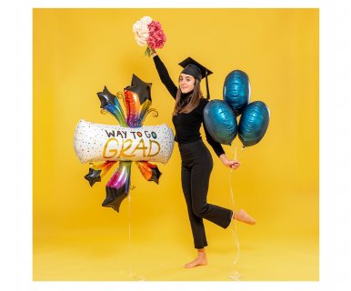 Way to go grad μεγάλο foil μπαλόνια για διακόσμηση σε πάρτυ με θέμα την αποφοίτηση