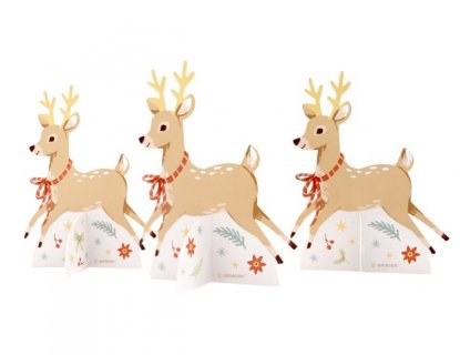 Place cards with the Reindeers for Christmas 8pcs