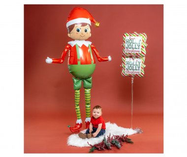 Extra large balloon with elf theme for Christmas