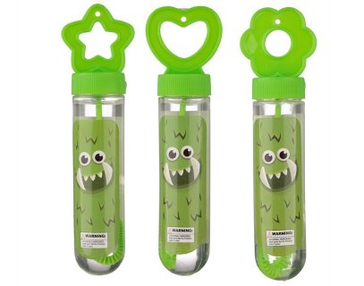 Green happy monsters bubbles