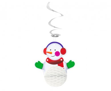 Snowman swirl decoration 1pc