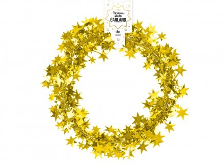 Gold wire garland with stars