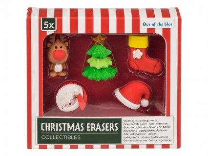 Set of collectible erasers for Christmas