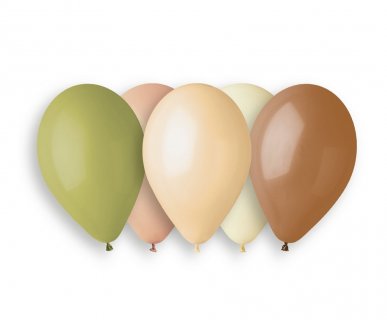 Nature colors latex balloons 5pcs