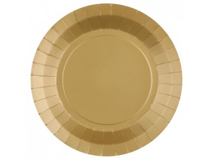 Μεγάλα χάρτινα πιάτα σε χρυσό χρώμα 10τμχ