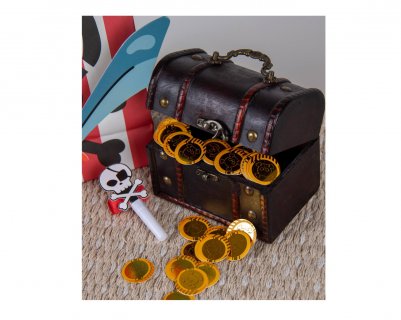 Gold pirate coins confetti for table decoration