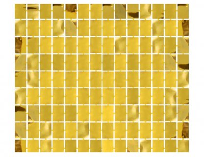 Gold square shaped foil curtain 100cm x 200cm
