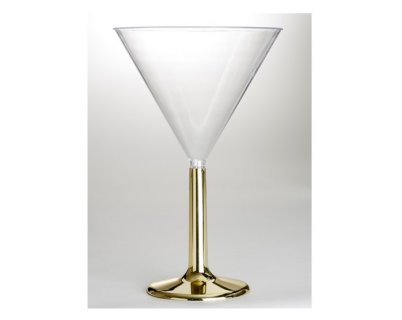 Gold high pedestal with martini cup