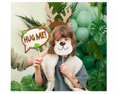 Photo booth props για παιδικό πάρτυ με θέμα τα ζωάκια του δάσους