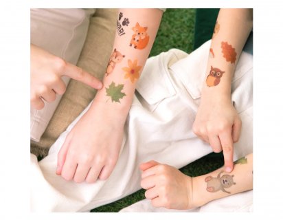 Temporary tattoos for a Forest Animals theme party