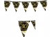 30 black and white flag bunting 300cm