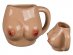 Ceramic mug with a 3D boobs design for a bachelor party theme