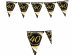 Black and white flag bunting with number 40 300cm