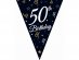 50th Birthday black flag bunting 270cm