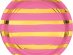 Gold foiled pink large paper plates abstract lines 8/pcs