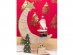 Wooden decoration for Christmas with Santa and the half moon