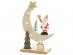 Santa and moon wooden table decoration 16,5cm