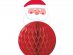 Red honeycomb table decoration with Santa face for Christmas