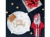 Santa red felt cutlery holders for Christmas table decoration
