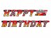 Αγώνες αυτοκινήτων Happy Birthday γιρλάντα 220εκ