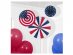 Paper decorative hanging fans for a 4th of July party theme decoration