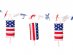 Διακοσμητική γιρλάντα με λατέρνες με την Αμερικάνικη σημαία 360εκ