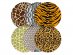 Animal print large paper plates 6pcs