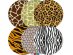 Animal print small paper plates 6pcs