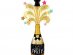 Extra large foil bottle shaped balloon with Let's Party print 150cm.