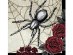 Spider and red flowers luncheon napkins 16pcs