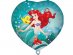Ariel heart shaped foil balloon