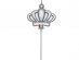 Silver crown birthday cake candle