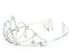 Metallic tiara in silver color with rhinestones