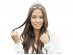 Silver metallic tiara with rhinestones
