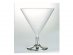 Martini clear cup with silver short pedestal for the candy bar