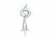 Silver question mark birthday cake candle 7cm