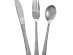 Plastic reusable cutlery set in silver metallic color 18pcs