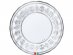 Elegant white large paper plates with silver foiled design 6pcs