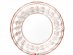 Elegant white large paper plates with rose gold foiled print 6pcs
