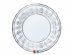 Elegant small paper plates in white color with silver foiled print 6pcs